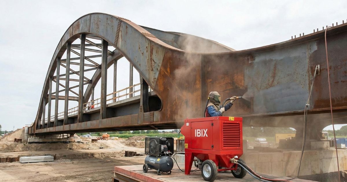 ประโยชน์ของเครื่องพ่นทราย IBIX | ใช้งานกับโครงสร้างพื้นฐานได้อย่างไร